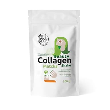 Diet-food - Collagen Beauty Shake - Kollagen Pulver mit Matcha Pulver - Nahrungsergänzungsmittel - Collagen Beauty Drink - 200 g - mit Geschmack Matcha