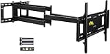 FORGING MOUNT TV Wandhalterung mit 109cm Langer Reichweite Doppelter Gelenkarm Voll Bewegung Neigbar Schwenkbar TV Halterung für 50-90 Zoll Flach-/Kurven-Fernseher Belastung 75kg Max. VESA 600x400mm