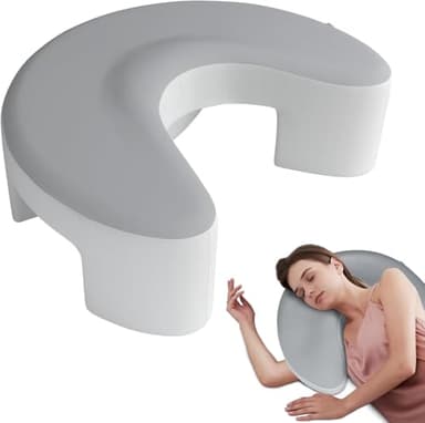 OCPO HOME Ergonomisches Seitenschläferkissen mit Armloch, Nackenkissen Kopfkissen Seitenschläfer, Memory Foam Nackenkissen für Seitenschläfer, Rücken- und Bauchschläfer, 2 Stück Kissenbezüge