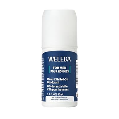 WELEDA Bio Men 24h Deo Roll-on, natürliches Naturkosmetik Deodorant mit einem herben Duft und Frische, wirksamer Schutz vor Körpergeruch, 24 Stunden zuverlässig ohne Aluminium (1 x 50 ml)