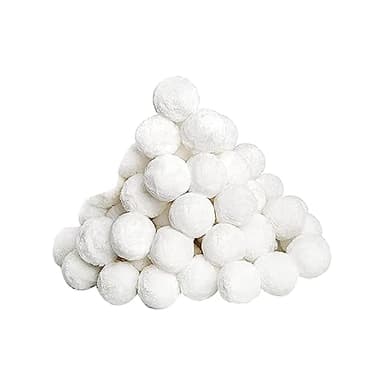 QUINTRA Filterbälle 200 g Filterbälle für Poolsandfilter Schwimmbadfilter Nitrit Test Aquarium Tröpfchen (White, A)
