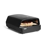BURNHARD Gas Pizzaofen - Tony, 450 °C, Tragbarer 5,9 kW Outdoor Ofen für Pizza (58,5 x 47,7 x 24,8 cm) inkl. Cordierit-Pizzastein, geeignet für Terrasse, Balkon und Garten