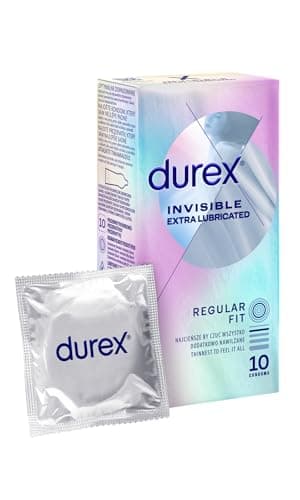 Durex Invisible Kondome â€“ Kondome extra dünn für intensives Empfinden beim gemeinsamen Liebesspiel (Extra Lubricated 10)