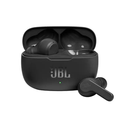 JBL Wave 200 TWS True-Wireless In-Ear Bluetooth-Kopfhörer - Schwarz – Kabellose Ohrhörer mit integriertem Mikrofon – Musik Streaming bis zu 20 Stunden – Inkl. Ladecase