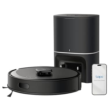 Tapo RV30 Max Plus Saugroboter mit Wischfunktion und automatischer Absaugstation, 5300Pa Ultra Starke Saugkraft, LiDAR+IMU Dual-Navigation, Alexa & Google Assistant Sprachsteuerung, APP
