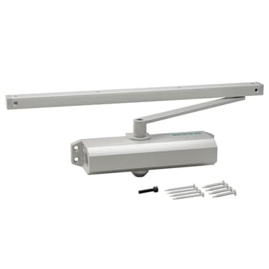 MARIE Türschließer Automatischer mit Parallelarm, EN1-EN6 Türschließer Hydraulischer mit Feststellfunktion für Innentür Kommerziell & Residential, Türen 15-150 kg & Türbreite 750-1400mm Silber