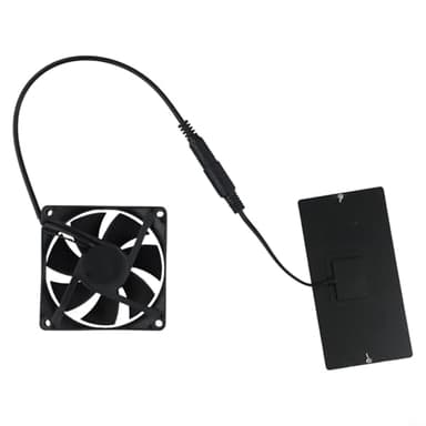 babominimer 10 W solarbetriebenes Abluftventilator-Set mit 5 V Polysilizium-Panel, IP65 wasserdichte Kühlung Belüftung für Outdoor-Camping, Gewächshaus, Wohnmobil, Haustierhaus und Heimgebrauch