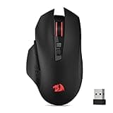 Redragon M656 Gainer Kabellose Gaming Maus, 4000 DPI 2.4Ghz Maus mit 5 DPI Stufen, 7 Makrotasten, rote LED Hintergrundbeleuchtung & Pro Software/Laufwerk unterstützt, für PC/Mac/Laptop