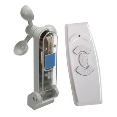 TENDEEVOLUTION Markisensteuerung Wind Sonne Regen mit Windmesser, Regensensor und Fernbedienung, Markise mit Motor und Sonnensensor (Regen und Windsensor)