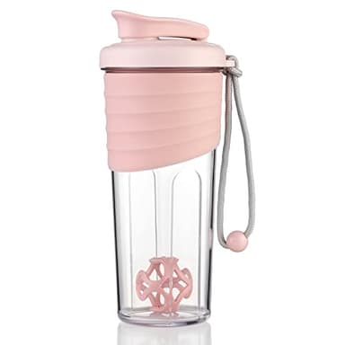 Protein Shaker,shaker für proteinshakes- für super cremige Fitness Eiweiß Shakes,shaker proteinshaker 700ml (Rosa)