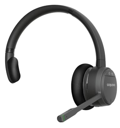GEQUDIO GC-1 DECT Headset für FritzBox - Kabellos Telefonieren mit Anrufsteuerung am FritzFon – Duales Headset mit Bluetooth für PC und Smartphone - HD Audio (1-Ohr)