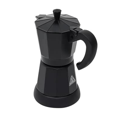 awolsrgiop Elektrischer Espresso-Kocher 480W, 300ml Mokka Kaffeekanne aus Aluminium, für 2-3 Tassen Cappuccino & Americano, mit Sicherheitsventil & Antibrüh-Griff