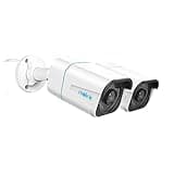 Reolink 2 Stück 4K Smarte PoE IP Kamera Outdoor mit Personen-/Autoerkennung, 8MP Überwachungskamera Aussen mit microSD Kartensteckplatz, 30m IR Nachtsicht, IP67, Zeitraffer, Fernzugriff, RLC-810A