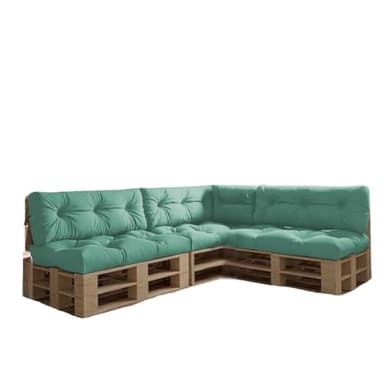 chilly pilley Palettenkissen Wasserdicht Palettenauflage Palettenpolster Palettenmöbel Gartenkissen Wasserfest Wasserabweisend viele Größen und Farben (7er Set Pastellminze)