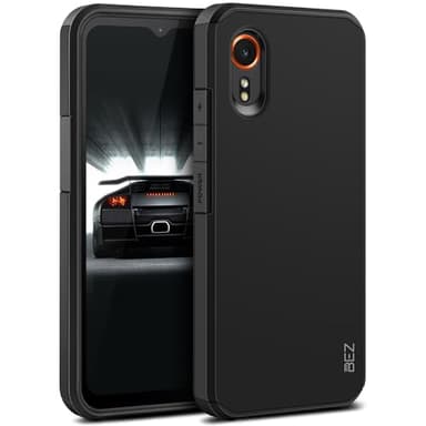 BEZ Hülle für Xcover 7 Hülle, Handyhülle Tasche Stoßfestes Kompatibel für Samsung Xcover 7, [Heavy Duty Serie] Outdoor Dual Layer Armor Case Handy Schutzhülle Robuste, Schwarz