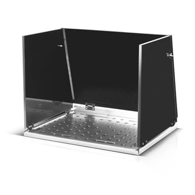 STAHLWERK Schweißtisch-Aufsatz 500 x 400 mm – mobile Schweißkabine, klappbare Schweißtischerweiterung für Werkbänke und Montagetische mit D16 Lochplatte für Spannwerkzeuge (SA-500 ST)