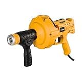 Hoteche 260W Elektrische Rohrreinigungsspirale - Profi Rohrreiniger mit 7m Länge und 560RPM - Inklusive Carbonbürste - Schwarz Gelb - VDE Stecker - Ideal für Abflussreinigung