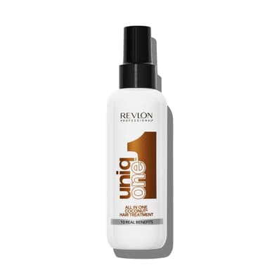 REVLON PROFESSIONAL UniqOne Hair Treatment Coconut, 150 ml, Leave in Haarkur für bessere Kämmbarkeit & Glanz, Haarpflege ohne Ausspülen, Anti Frizz Spray mit Hitzeschutz, vegan
