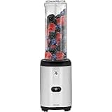 WMF Kult X Mix & Go Mini Smoothie Maker, Standmixer, Blender elektrisch, Shake Mixer 300 Watt, Tritan-Kunststoff Flasche