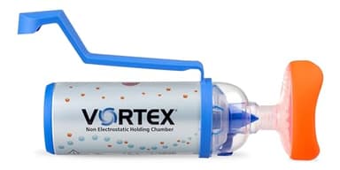 PARI VORTEX Inhalierhilfe mit Maske für Babys zur Inhalation in Kombination mit Medikamentensprays – Mit Einhand-Bedienhilfe – Für Babys ab 0-2 Jahre