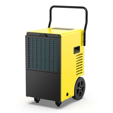 DAHTEC Bautrockner Luftentfeuchter Keller 50 L/Tag - Fläche 150 m²/380 m³ - 24Hr Timer Innenbereich Trocknungsgerät mit 7 L Großwasserbehälte für Große Räume