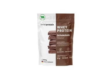 Whey Protein - Milch Schokolade 1 kg - Produziert in Deutschland aus regionaler Milch - Eiweißpulver zum Muskelaufbau und Abnehmen - Beutel - betterprotein ®