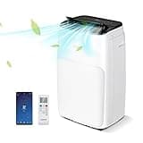 COSTWAY mobile Klimaanlage mit Abluftschlauch 14000 BTU, für Raum bis 135 m³, 5 in 1 Klimagerät zum Kühlen & Heizen & Entfeuchten & Ventilieren & Schlafmodus, APP/Fernsteuern, Automatisches Abtauen