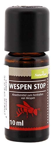 NaturGut Wespen - Stop Öl Konzentrat (10ml) | Effektive Wespenabwehr für Terrasse, Balkon & Garten | Vertreibt Wespen mit der Kraft von Nelken-Zitronenöl | Hält Wespen von Esstisch-Kaffeetafel fern