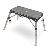 blizz-z 4-in-1 Multifunktions Arbeitstisch Maße 98 x 52 cm | verstellbar klappbar tragbar | universell als Werkbank, Transportroller & Werktisch einsetzbar | für komfortables rückenschonendes Arbeiten