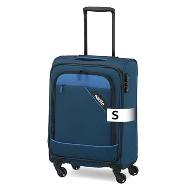 paklite Handgepäck Trolley 4 Rollen, leicht, Derby, Stilvoller Weichschalen Rollkoffer klein mit TSA Schloss + Aufsteckfunktion, 55 cm, 41 Liter
