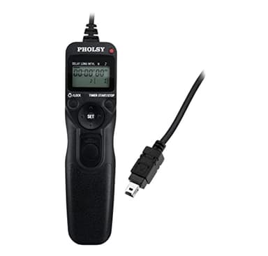 PHOLSY Kamera Fernauslöser N10 Timer-Auslösekabel mit Intervalometer für Nikon Z5, Z7, Z7II, Z6, Z6II, D750, D780, D7500, D7200, D7000, D5600, D5500, D5300, D3300, D610, D600, D90, P7700, P7800, P950