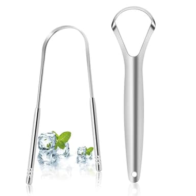 Blendura Zungenreiniger, Zungenschaber aus Edelstahl zur Reinigung Ihres Mundes und zur Reduzierung von Mundgeruch