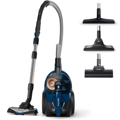Philips PowerPro Expert Beutelloser Staubsauger – Kompakt, 900-W-Motor, PowerCyclone 8 Technologie für starke Saugleistung, Multi-Oberflächen-Reinigung, Allergy Lock, Super Turbo Bürste (FC9745/09)