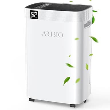 Luftentfeuchter, Auto Entfeuchtung, Raumentfeuchter Elektrisch 25m²/122m³, Luftentfeuchter mit LED Display und Wasserbehälter-Vollanzeige, Gegen Feuchtigkeit, Filter, Timer