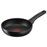 Tefal G28802 Hard Titanium On Bratpfanne 20 cm | Aluminium | unbedenkliche Antihaftversiegelung | Thermo-Signal Temperaturanzeiger | für alle Herdarten geeignet | induktionsgeeignet | Schwarz
