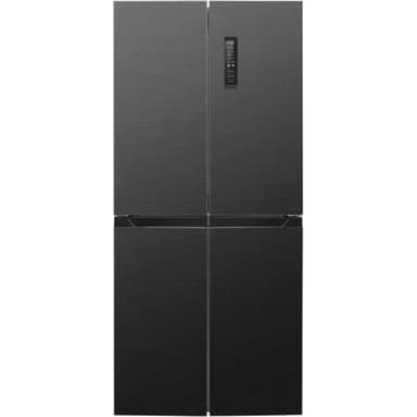 Bomann® French Door Kühlschrank No Frost | Kühl-Gefrier-Kombinationen mit Total No Frost | Kühlschrank mit Gefrierfach 362L | Side by Side Kühlschrank mit MultiAirflow-System | KG 7358 schwarz-inox