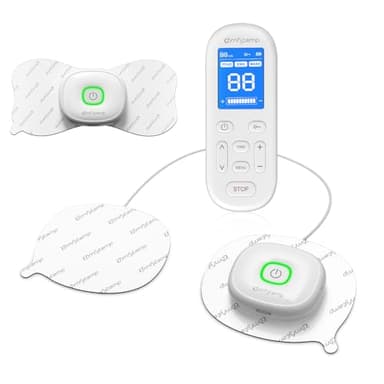 Comfytemp TENS/EMS/Massage Gerät Kabellos,2 Wireless Host 4 Elektroden Schmerztherapie mit 30 Programme 20 Intensitätsstufen für Knie Rücken Schulter Arm Muskelstimulator mit 4 Pads K6114