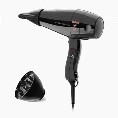 Valera, Swiss Silent Jet 8500 Ultrablack, professioneller Haartrockner, Föhn mit leistungsstarkem Motor AC-Performance, 6 Temperaturstufen, Ionen-Generator, verdrehsicherem Super-Flex-Kabel, 2000 W