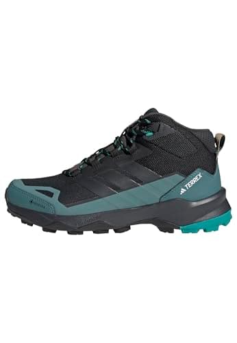 Adidas Herren Terrex Skychaser AX5 Mid Gore-TEX Hiking Shoes, Core Black/Carbon/Pure Teal, 44 2/3 EU