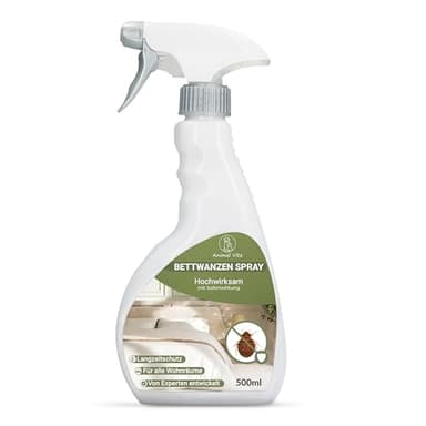 Bettwanzen Spray 500ml [hochwirksam & laborgeprüft] - wirksames Mittel gegen Bettwanzen für Matratzen und Möbel mit dezentem Zitronenduft, Alternative zur Bettwanzenfalle