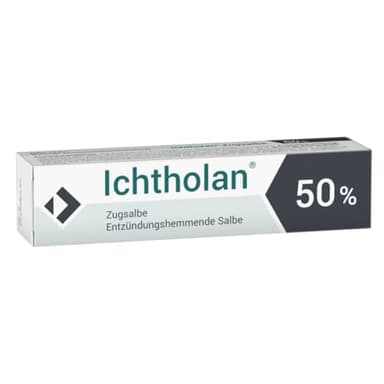 Ichtholan Zugsalbe 50% - entzündungshemmende, antibakterielle Zugsalbe, bei eitrigen Hautentzündungen wie Abszessen und Furunkeln, 40 g
