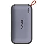 SSK 500GB tragbare Externe NVME-SSD, bis zu 1050 MB/s, Extreme Übertragungsgeschwindigkeit, USB 3.2 Gen 2 Solid State Drive für Typ-C-Smartphones, PS5, Xbox, Laptop, MacBook/Pro/Air und mehr