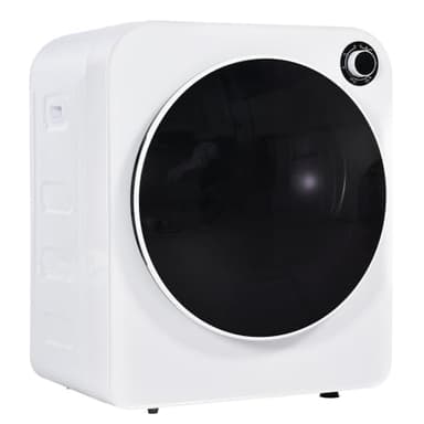 Wäschetrockner Ablufttrockner 3kg (tatsächlich 4,5kg), 830W, Edelstahltrommel, 5 Programme, Dreifachfilter, Überhitzungsschutz, wandmontierbar, Energieklasse G, Weiß