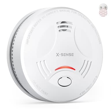 X-Sense Smart-Rauchmelder WLAN mit Magnethalterung, Zertifiziert nach EN 14604, Basisstation SBS50 erforderlich (separat erhältlich), SD11-MR, 1 Stück