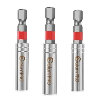 ColumPRO 3-Stück 60 mm bithalter magnetisch Set, 1/4 Zoll Sechskant passend für Akku und Schlagschrauber.