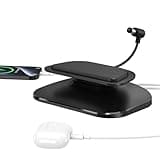 PlusAcc Verstellbarer Ladestation für Show 8 (3.Gen) & Phone - Ständer mit USB C und USB A Ladeanschlüssen Ladestation für Smartphones, Smartwatch-Kopfhörer und Show 8 3.Gen (Schwarz)