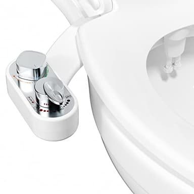 Hibbent WC Bidet, Cold/Heiß Water Bidet Dusch-WC (ohne Strom),Intimreinigung mit Selbstreinigende Düsen Wasserstrahl regulierbar Po Dusche und Lady-Dusche
