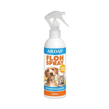 ARDAP Flohspray 250ml zur Anwendung am Tier - Bis zu 4 Wochen zuverlässiger, natürlicher & langanhaltender Schutz vor Flöhen, Zecken, Läusen & Milben (PT19)