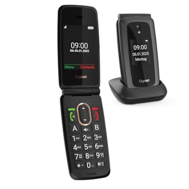 Gigaset GL795 Feature Phone – 4G Voice Over LTE, einfache Bedienung, 2,8" IPS-Display, 1400 mAh Akku, Audio-Boost, SOS-Taste, Bluetooth 5.0, Hörgerätekompatibel, Designed in Germany, Dunkelgrau