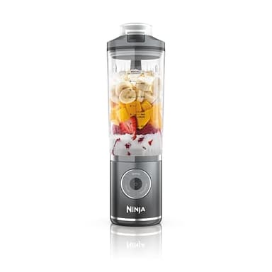 Ninja Blast Max Tragbarer Mixer/Blender/Smoothie Maker, 570 ml, wiederaufladbar, Mixbecher & auslaufsicherer Deckel, 3 Funktionen, Smoothies, Proteinshakes, Kühles Grau BC251EUGY
